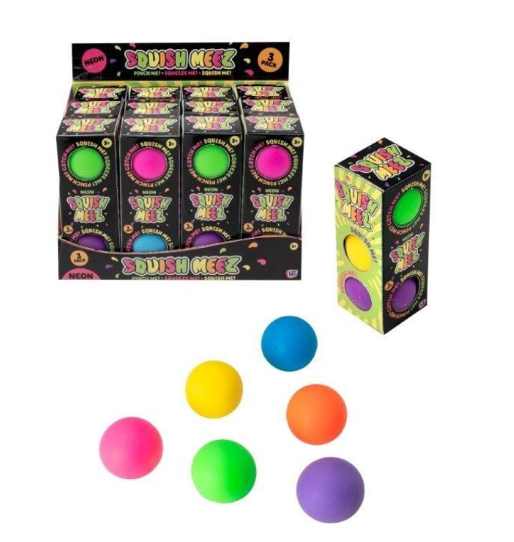 3 Pack Neon Super Squish Balls