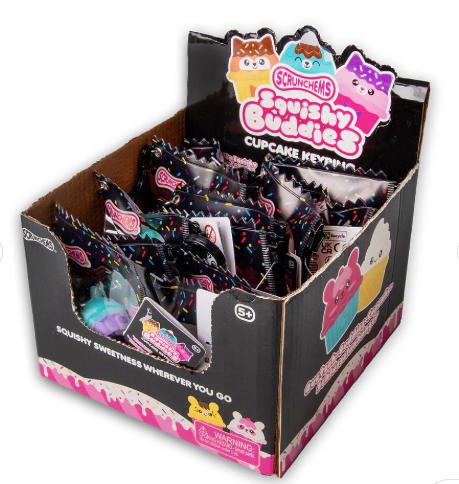 SCRUNCHEMS SQUISHY BUDDIES CUPCAKE KEYRING