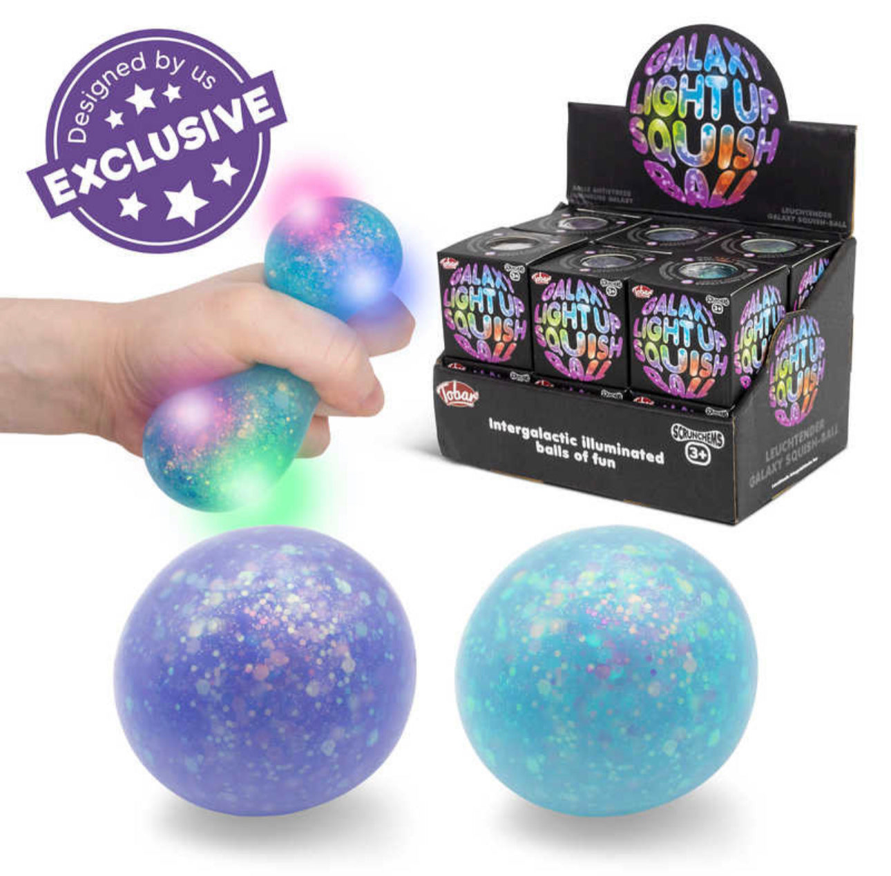SCRUNCHEMS GALAXY LIGHT UP SQUISH BALL