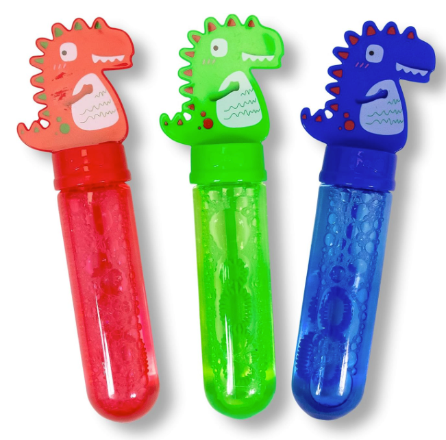 3pk Dinosaur Mini Bubble Wands