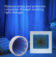 22cm Sensory Light LED Infinity Mirror Tunnel Light Lamp and 23cm Infinity Mirror Calming Visual Effect