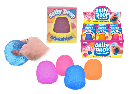 Squishy Jelly Drop (4 Asst Colours) Display Box