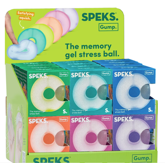 Speks Loop Gump 48 Display Mix - The Memory Gel Stress Ring - 6cm