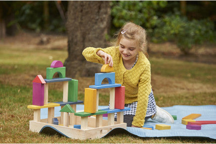 Rainbow Wooden Jumbo Block Set - Pk54 - SENsory Toys4U