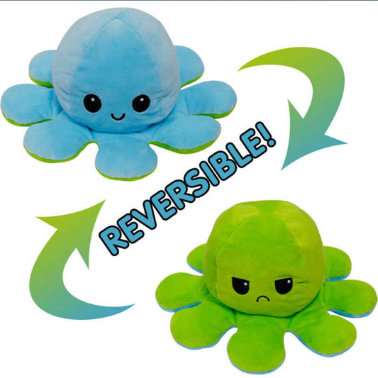 REVERSIBLE PLUSH OCTOPUS 20CM - SENsory Toys4U
