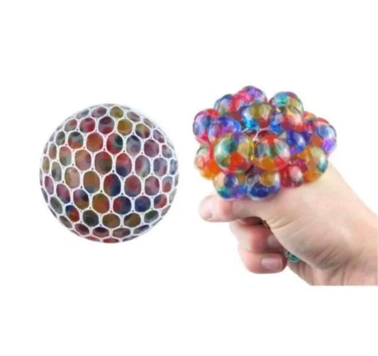 Rainbow Mesh Bead Ball - SENsory Toys4U
