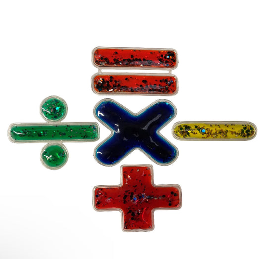 Sparkly Squidgy Math Symbols - SENsory Toys4U