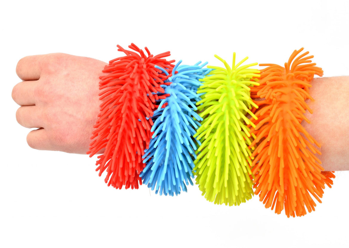 Stretchy Sensory Bangles – Set of 4 Colourful Hairy Bangles - SENsory Toys4U