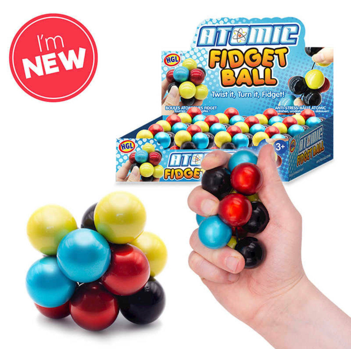 ATOMIC FIDGET BALL - METALLIC - SENsory Toys4U