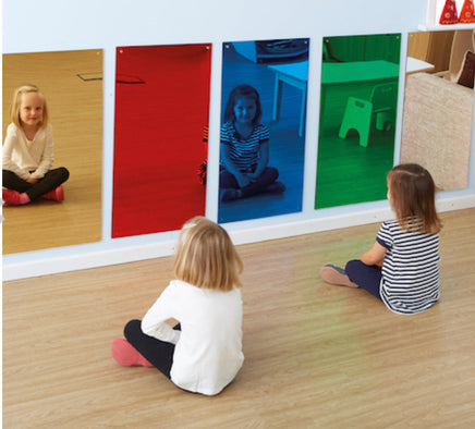 Rainbow Wall Mirror Silver 80 x 40cm - SENsory Toys4U